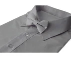Boys Toddlers Quality White Plain Bow Tie Cotton/Polyester