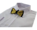 Boys Mustard Gold Two Tone Layer Bow Tie Polyester