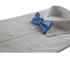 Boys Cornflower Blue Plain Bow Tie Polyester