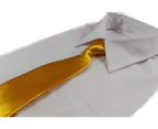 Kids Boys Warm Yellow Elastic Plain Neck Tie Polyester
