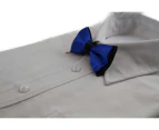 Boys Blue Two Tone Layer Bow Tie Polyester