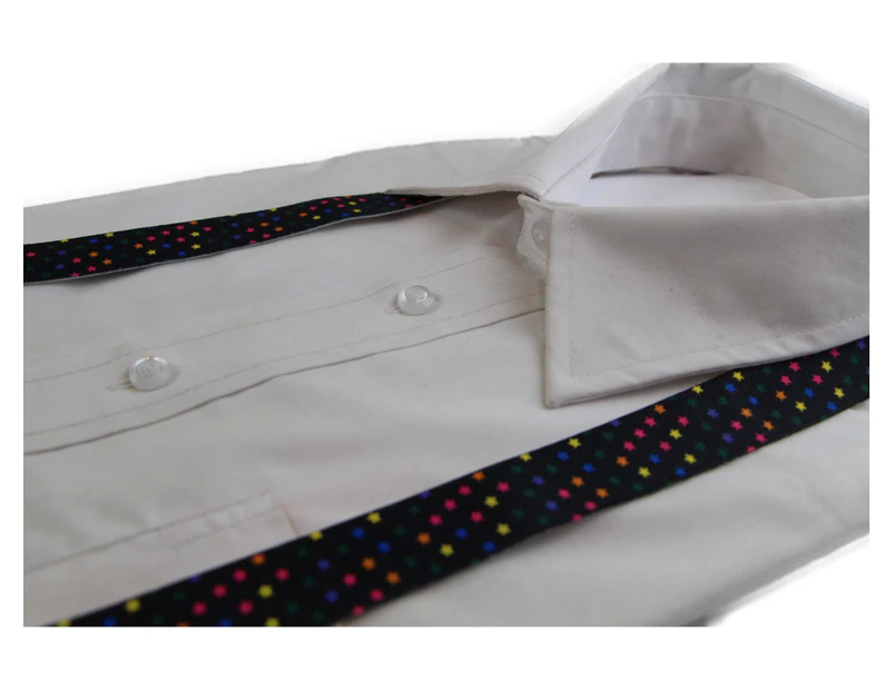 Boys Adjustable Multicoloured Stars Patterned Suspenders Fabric