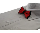 Boys Red Orange Two Tone Layer Bow Tie Polyester