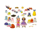 Daisy Girls Princesses Wooden Magnetic Dress-Up Dolls