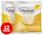 2 x 6pk Peckish Flavoured Rice Crackers Multi Bag Cheddar Cheese 120g