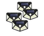 4 Pack Solar Lights Wireless Motion Sensor Lights Waterproof for Outdoor (100 LEDS)