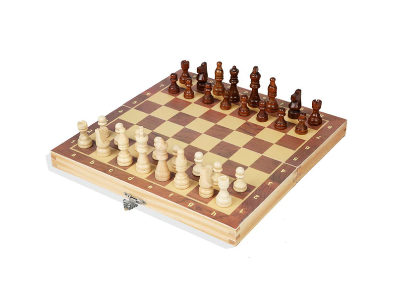 39*39cm Large Chess Wooden Set Folding Chessboard Pieces Wood Board Kids Gift
