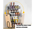 3 Tier Kitchen Spice Rack Storage Organizer Seasoning Bottle Stand Shelf Holder 35.5x23x60cm