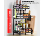 3 Tier Kitchen Spice Rack Storage Organizer Seasoning Bottle Stand Shelf Holder 35.5x23x60cm