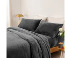 Softouch Thermal 240gsm Super Warm Soft Microplush Sheet Sets - Charcoal