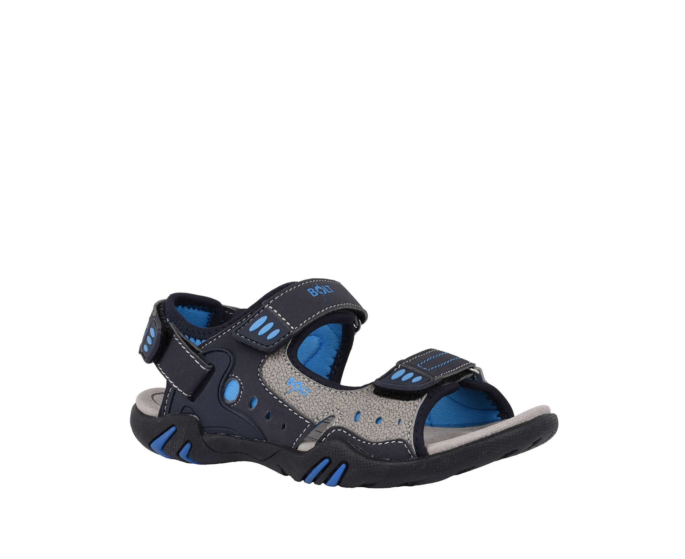 Lightning Bolt Boy's Hudson Sandals - Navy/Blue