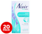 Nair Easiwax Mini Wax Strips | Clear Strip | 20 pack | Face & Bikini