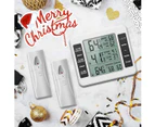 (White) - Oria Fridge Thermometer, Digital Freezer Thermometer with Indoor Temperature Monitor and 2 Wireless Sensors, Refrigerator Thermometer with Audibl