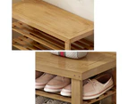 3 Tier Shoe Rack Bamboo Wooden Storage Shelf