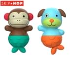 Skip Hop Zoo Mix & Match Monkey & Dog Flippers 2-Piece Bath Toy Set 1