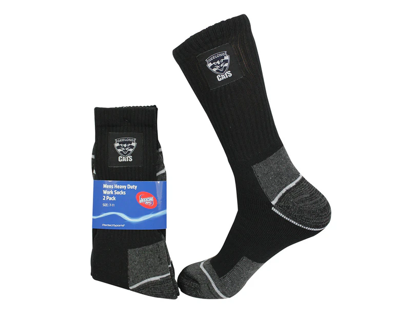 Geelong Cats Black Work Socks 2-Pack