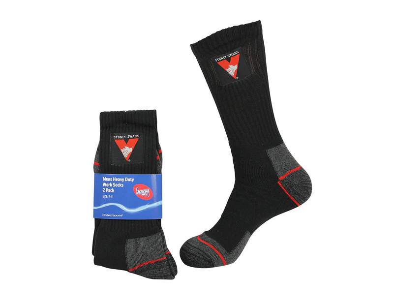 Sydney Swans Black Work Socks 2-Pack