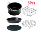 Air Fryers 5Pcs Set 6" Air Fryer Accessories Cake Pizza Bbq Roast Barbecue Baking Pan Tray