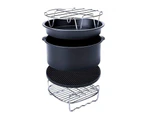 Air Fryers 5Pcs Set 6" Air Fryer Accessories Cake Pizza Bbq Roast Barbecue Baking Pan Tray