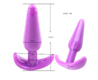 4 Pack Anal Butt Plug Adult Beads Trainer Kit Sub BDSM Sex Toy Adult Couples S+M Purple