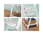 Artiss Display Shelf 3 Tier Wooden Ladder Stand Storage Book Shelves Rack White