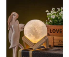 (5.9Inch(15cm)) - ACED LED Lighting Mysterious 3D Printing Moon Lamp LED Night Light Moonlight Desk Lamp Two Colours Changing Touch Stepless Dimming with U