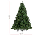 Jingle Jollys Christmas Tree 2.4m Green Xmas Tree Decorations 1400 Tips