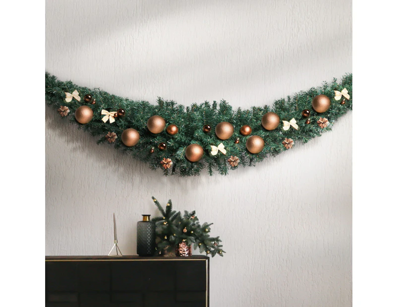 Jingle Jollys 2.1m Christmas Garland Xmas Decorations Green Wedding Party