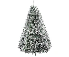 Jingle Jollys Christmas Tree 2.4M Xmas Tree Decorations Snow Flocked 1500 Tips