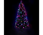 Jingle Jollys 2.1m Christmas Tree Optic Fibre LED Xmas tree Multi Colour