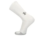 Under Armour Adult's UA Heatgear Crew Socks 3-Pack - White/Steel