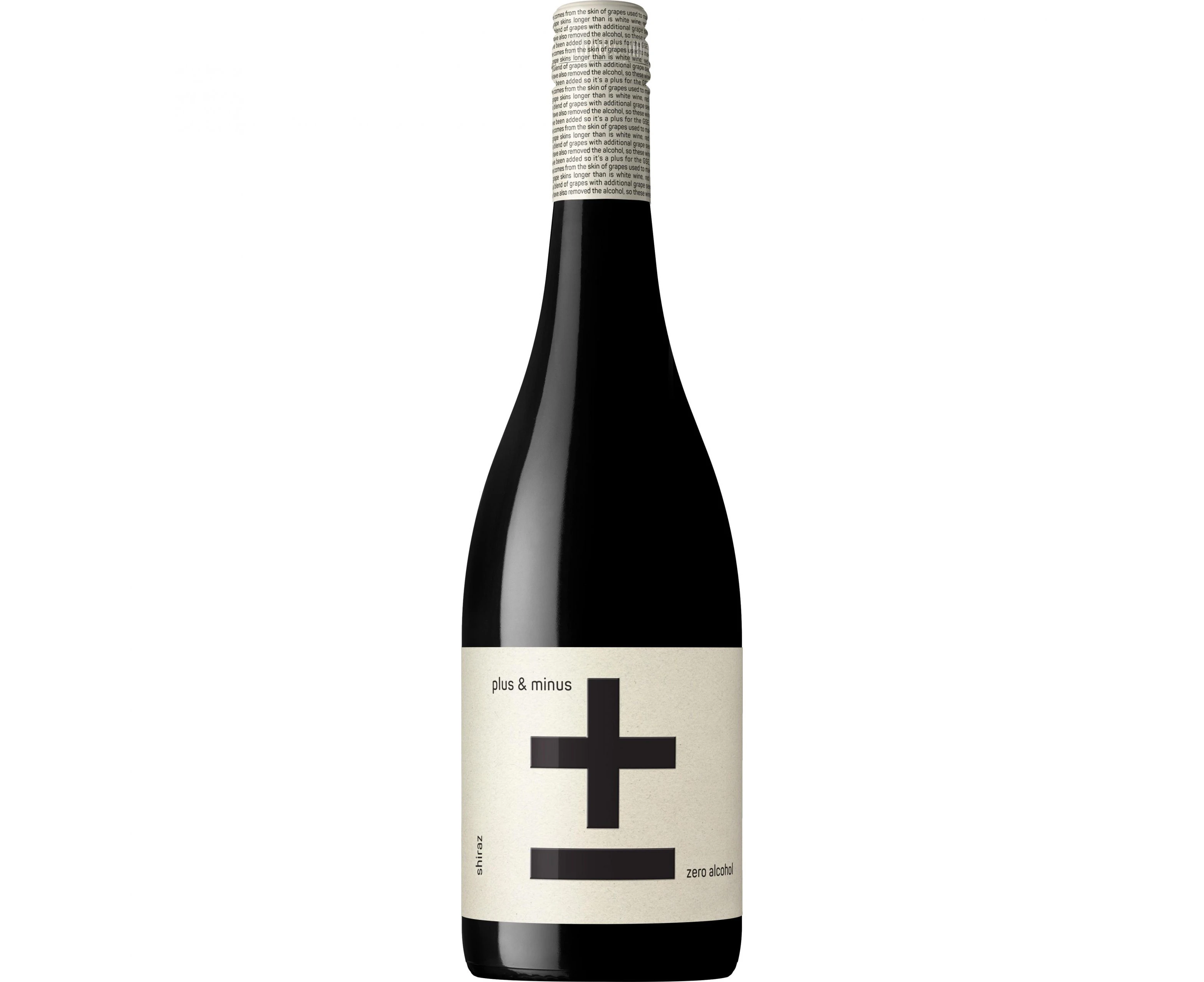 Plus and Minus Zero Alcohol Shiraz 750mL