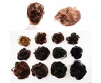 Womens Hair Wig Ponytail Curly Scrunchie Black Brown Blonde Light Auburn Red Synthetic - Brown/Black - Small
