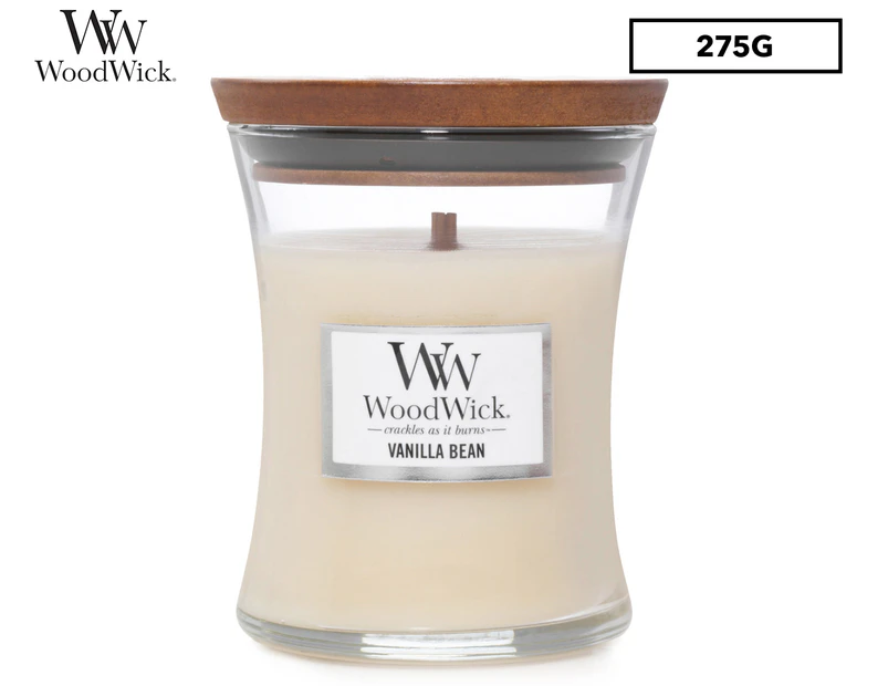 WoodWick Vanilla Bean Medium Scented Candle 275g