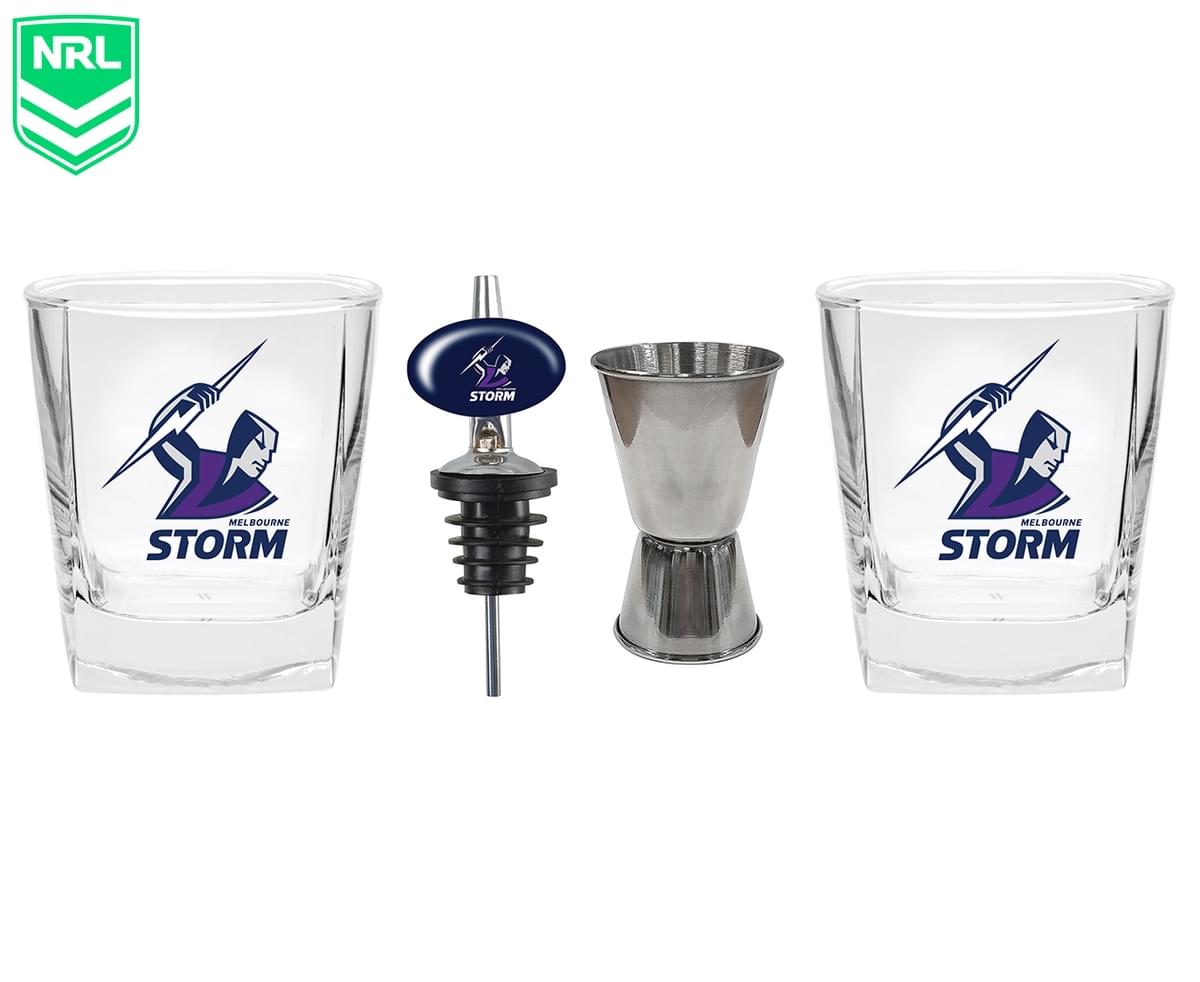 Melbourne Storm NRL Heritage Pint Glass and Can Cooler Man Cave Fathers Day Gift 