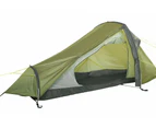 Tatonka 270x125cm Koli 1 Person Waterproof Tunnel Tent Camping/Travel Lght Green