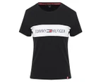 Tommy Hilfiger Sport Women's TH Crewneck Tee / T-Shirt / Tshirt - Black