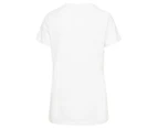 Under Armour Women's UA Tech V-Neck Tee / T-Shirt / Tshirt - White/Metallic Silver