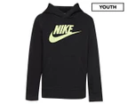 Nike Sportswear Youth Boys' Club Fleece Hoodie - Black/Barely Volt