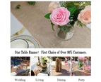 (10pcs 30cm  x 270cm , Champagne) - ShinyBeauty Champagne Table Runners Pack of 10 Wedding Decor Sequin Table Runner 30cm x 270cm Champagne Blush Table Run