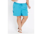 Autograph Cargo Boardshorts - Womens - Plus Size Curvy - Cobalt