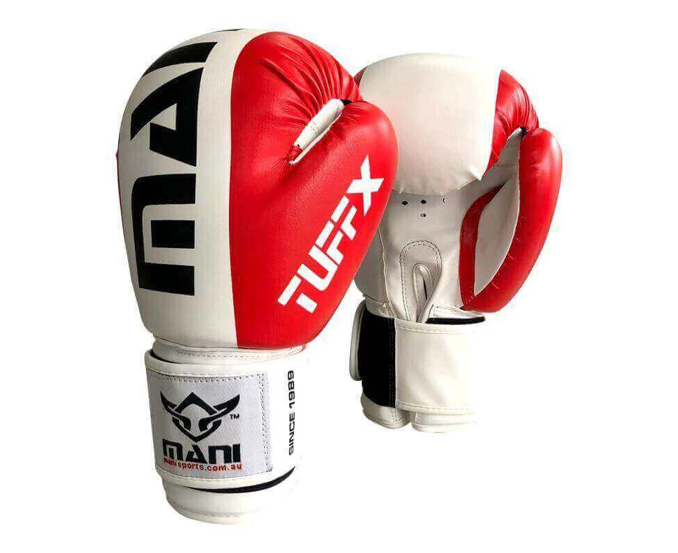 Tuffx Boxing Gloves White and Red