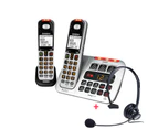 UNIDEN – SSE45+1 Twin Sight & Sound Handset Cordless Phone with Answering Machine + Headset