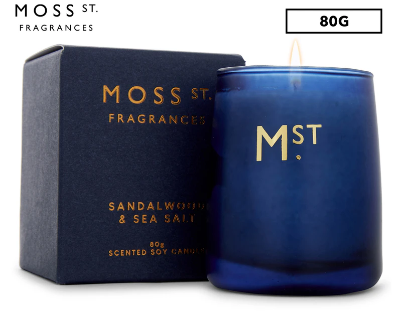 Moss St. Sandalwood & Sea Salt Scented Soy Candle 80g