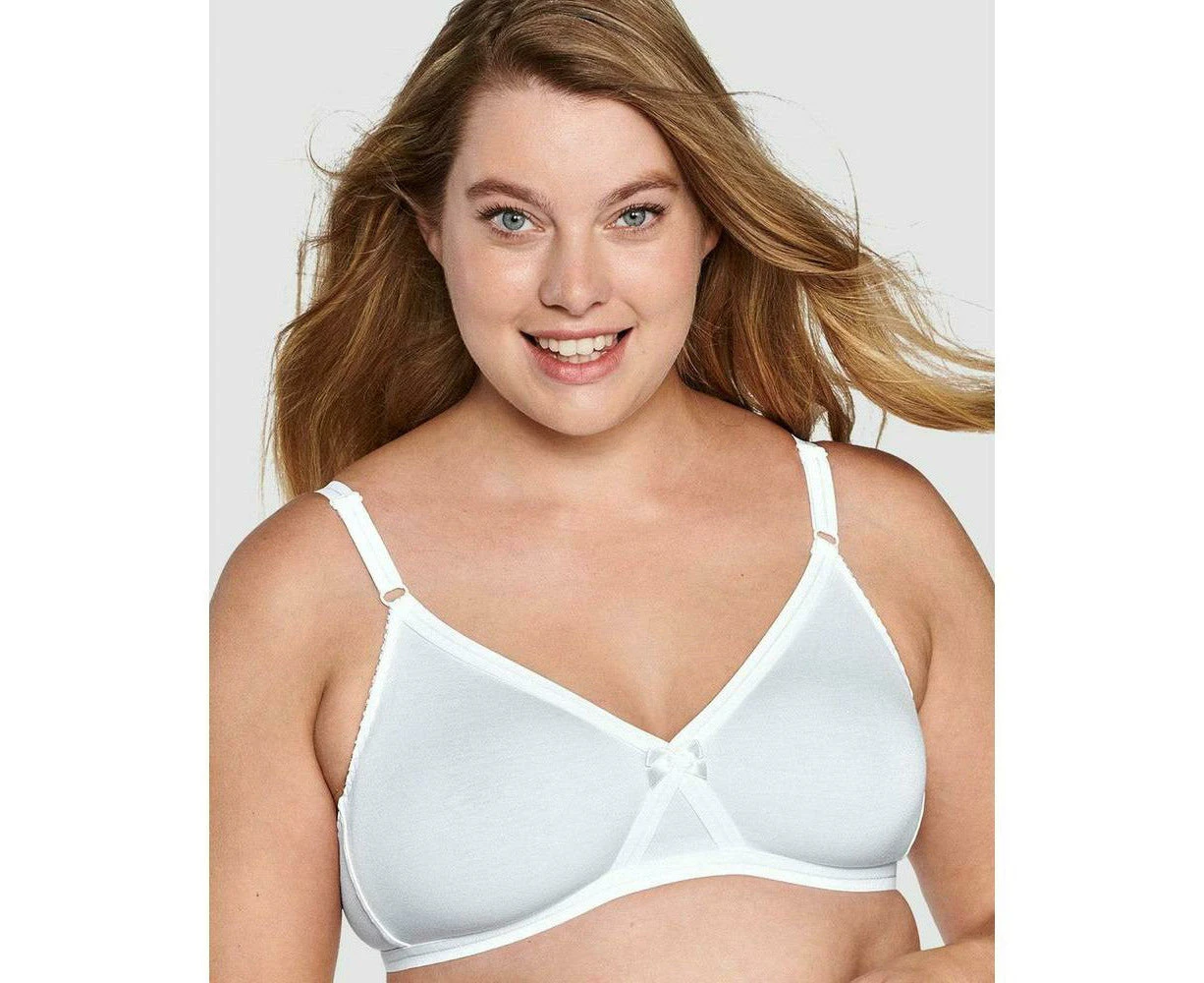 Naturana Firm Support Wirefree 100% Cotton Bra in White