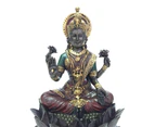 Hindu Goddess Lakshmi on Lotus Hinduism Display Statue