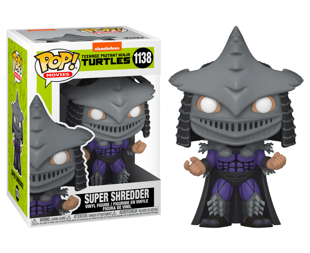 Pop! Funko 10cm Vinyl Figurine TMNT 2 Super Shredder #1138 Collectable 3y+ Toy