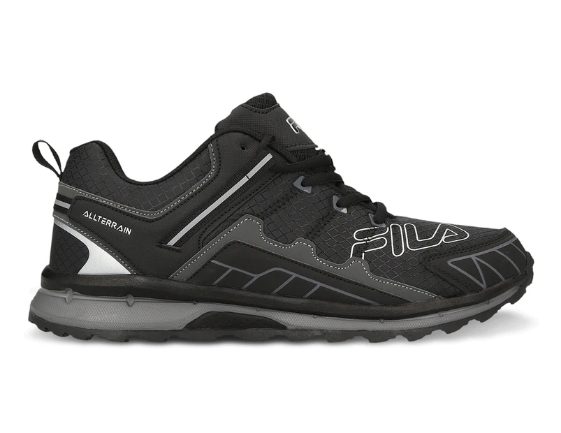 Fila Men's Cagliari Running Shoes - Black/Grey/Silver