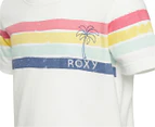 Roxy Girls' Bali Dreams Crewneck Tee / T-Shirt / Tshirt - Snow White