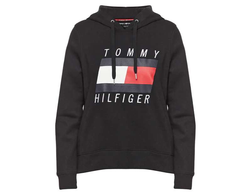 Tommy Hilfiger Women's Logo Pullover Hoodie - Black